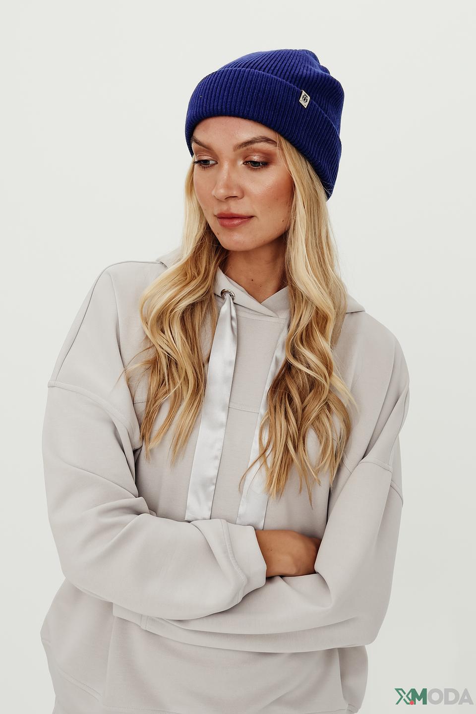 Шапка Roeckl вязаная синяя