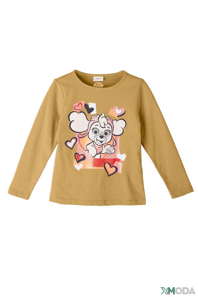 Джемпер s.Oliver с рисунком горчичный