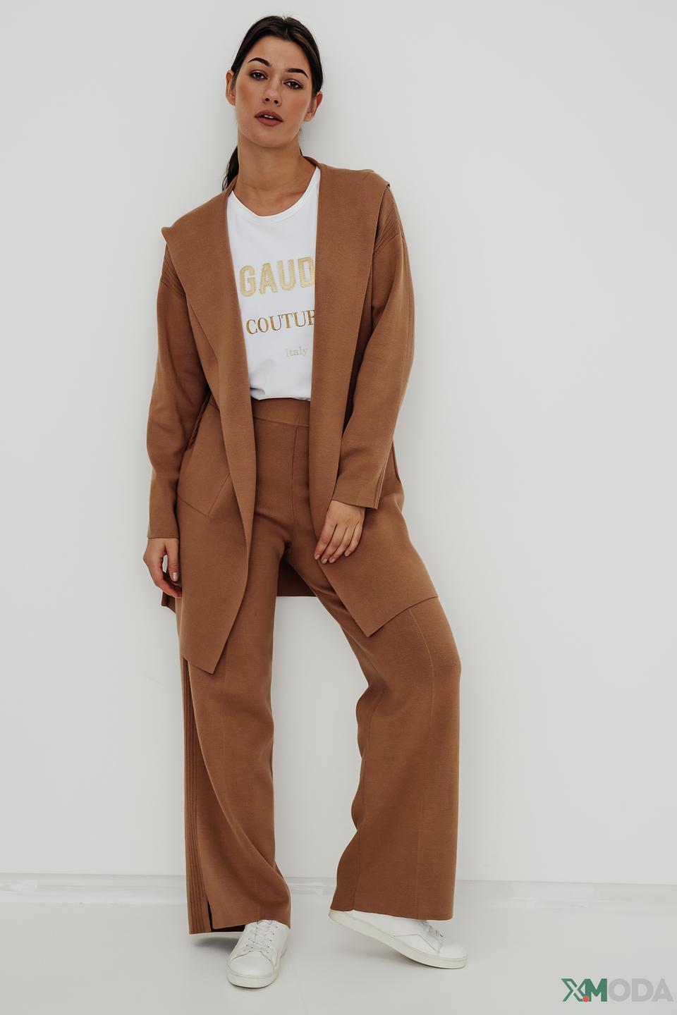 Жакет Lecomte с капюшоном коричневый