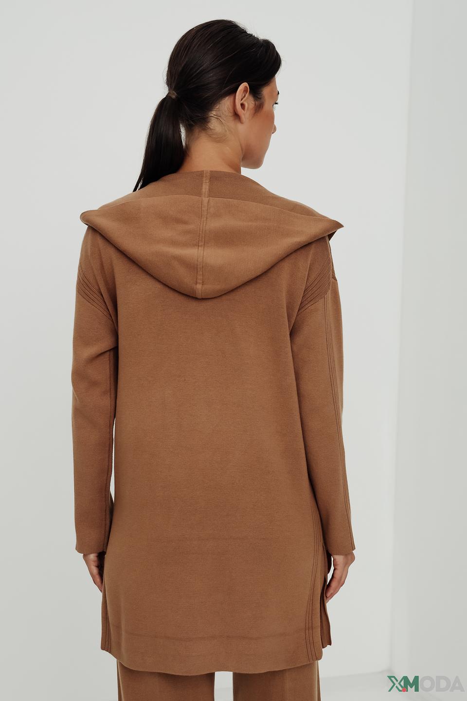 Жакет Lecomte с капюшоном коричневый