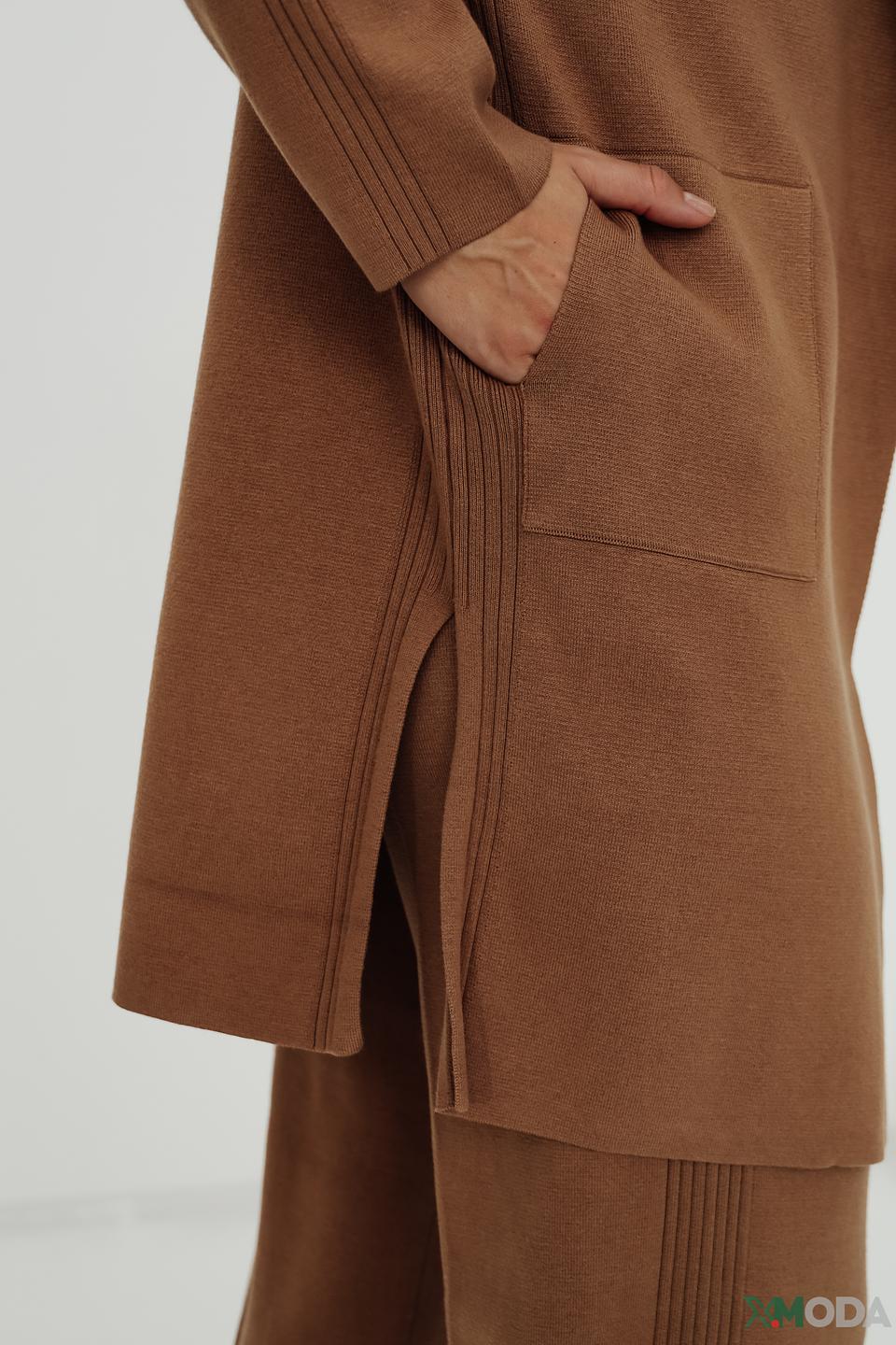 Жакет Lecomte с капюшоном коричневый