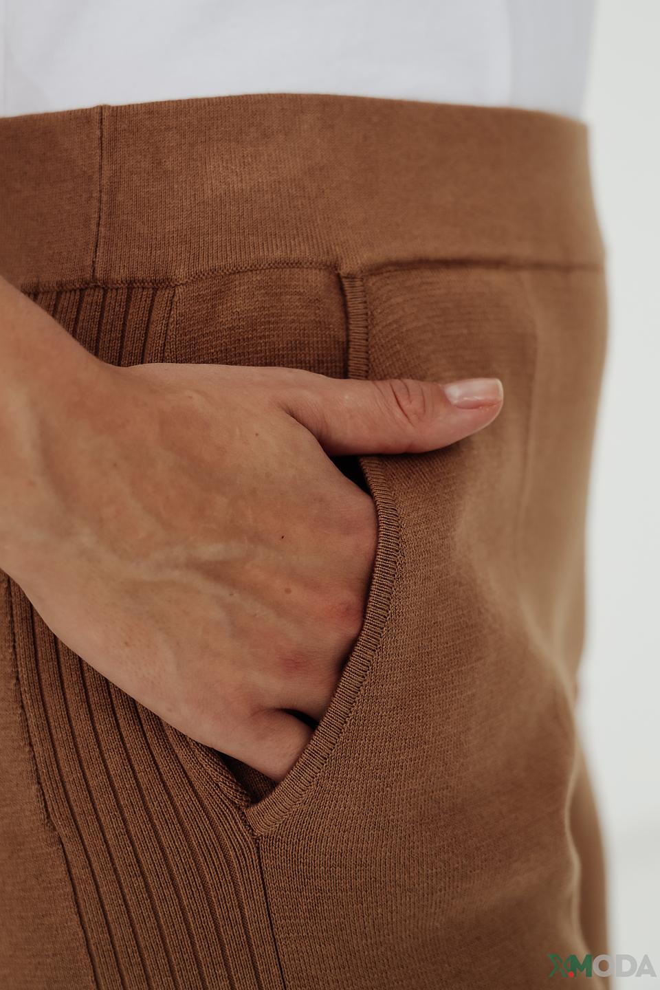 Брюки трикотажные Lecomte коричневые