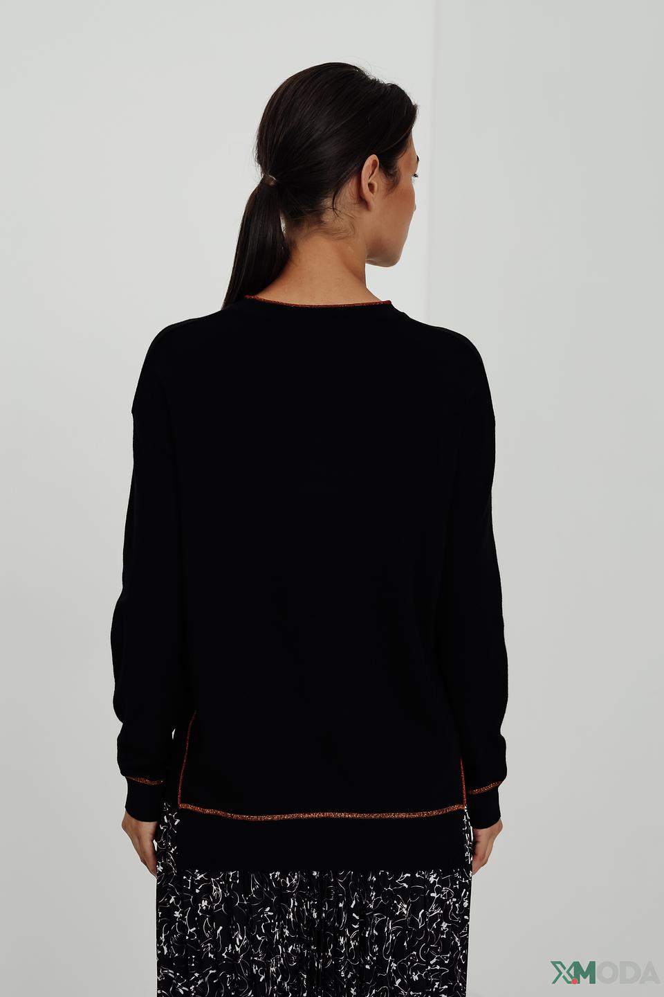 Джемпер Gaudi женский черный с красной отделкой