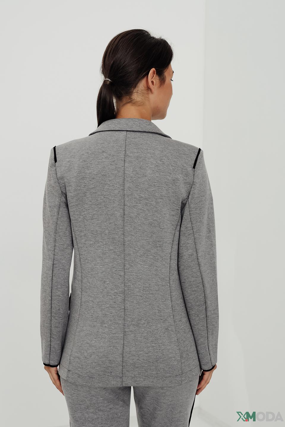 Жакет Monari серый с черной отделкой