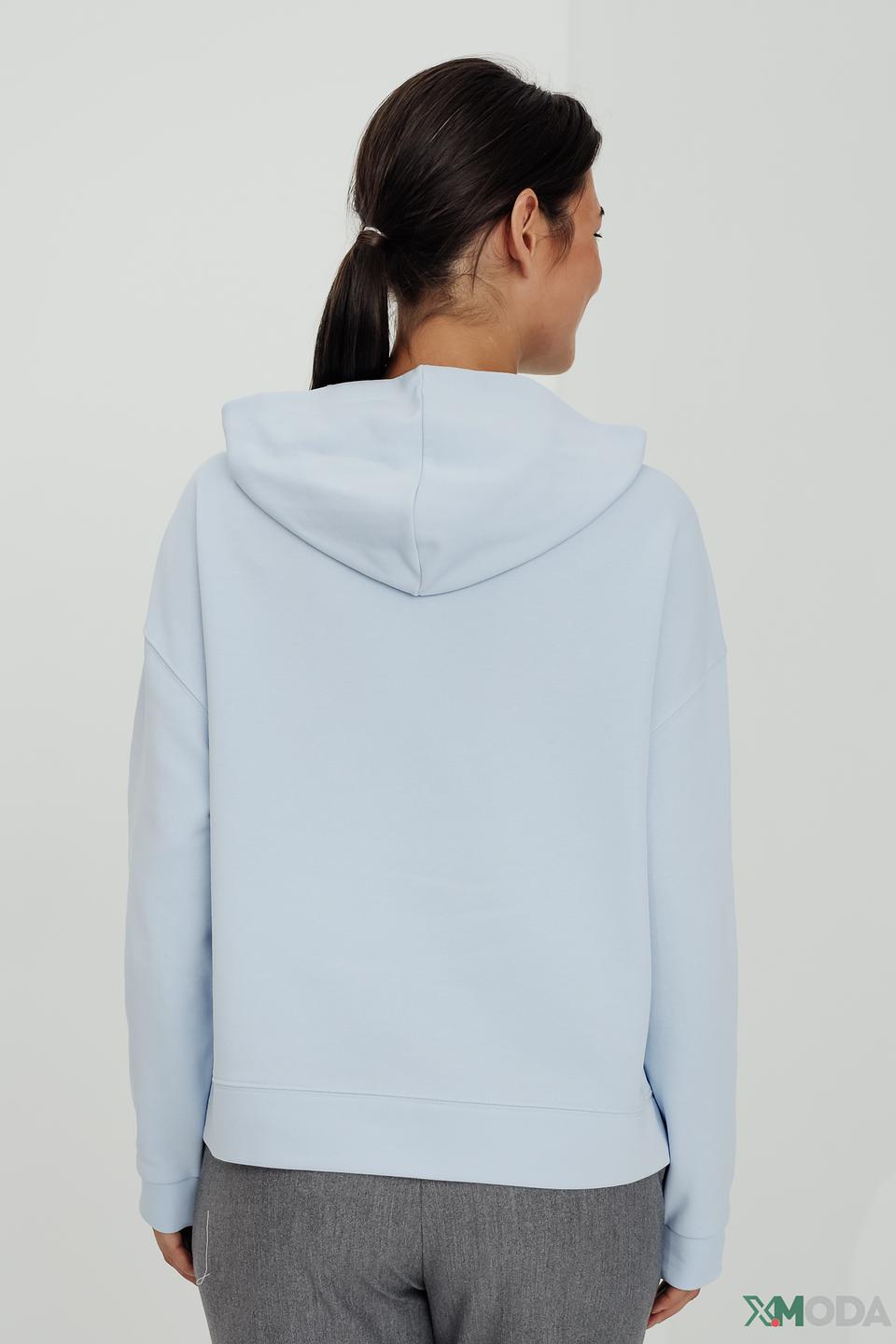 Толстовка Monari светло-голубая с принтом