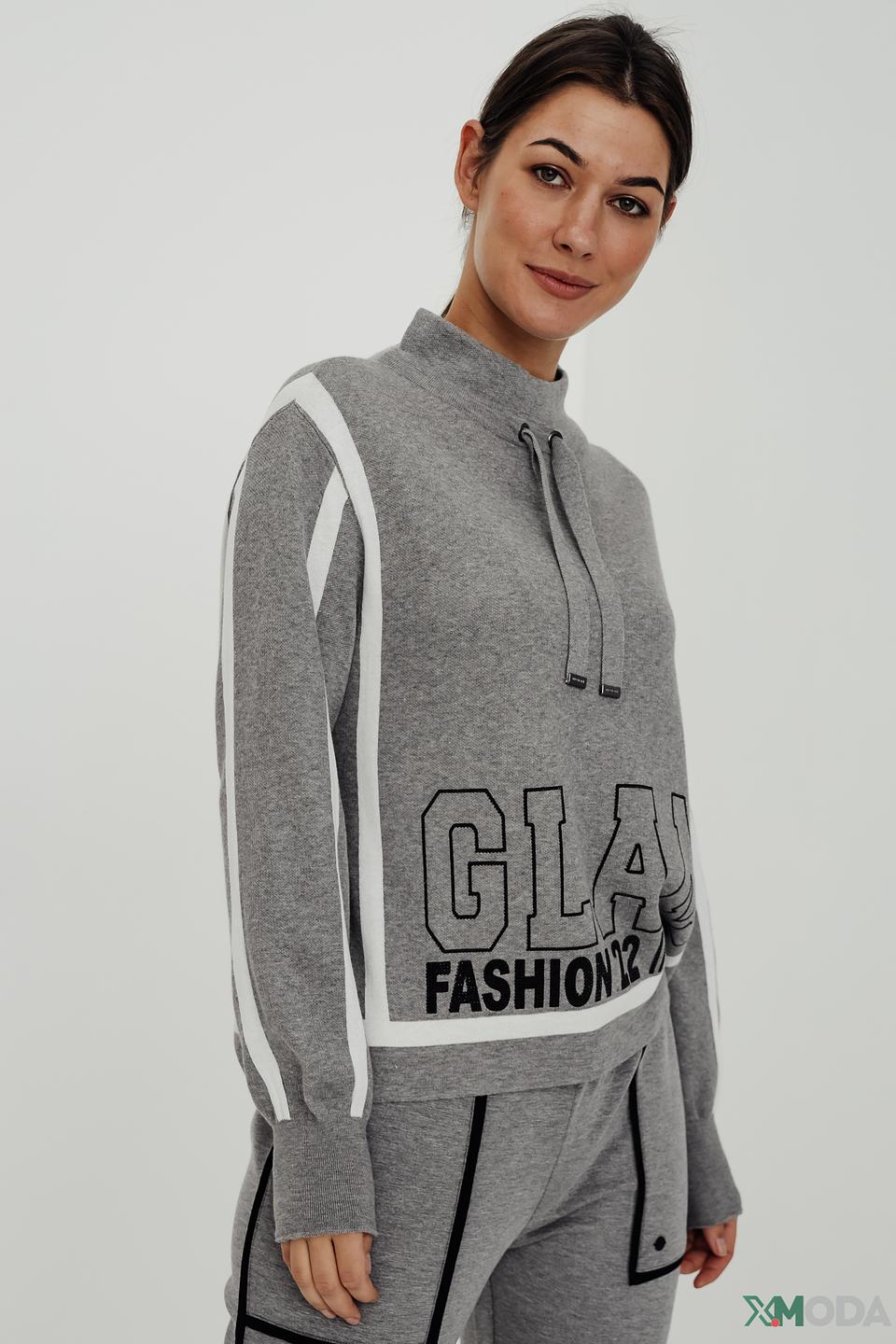 Пуловер Monari серый с принтом