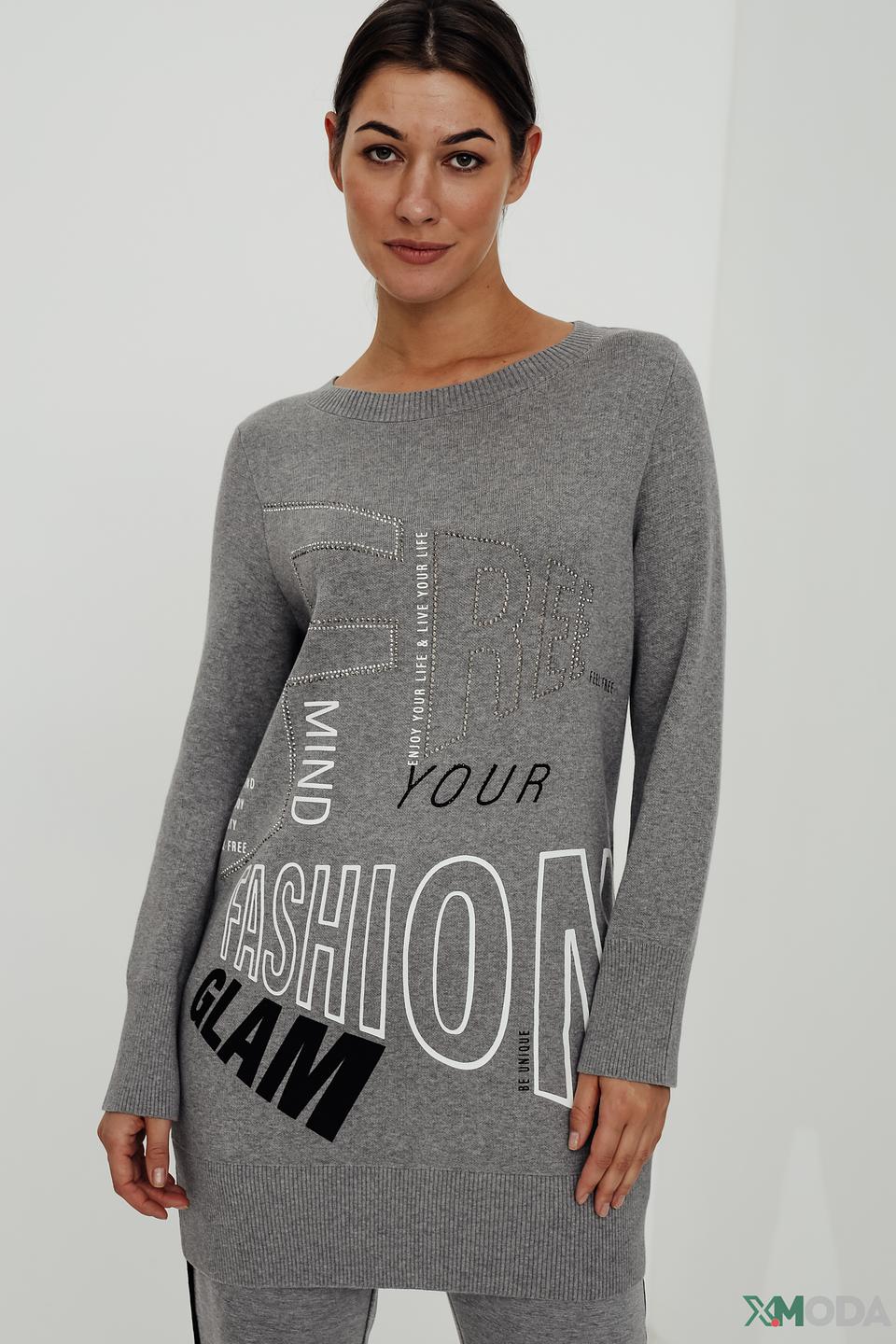 Платье Monari серое с принтом