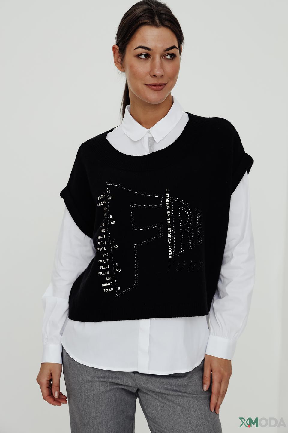 Жилет Monari с декором "FREE"