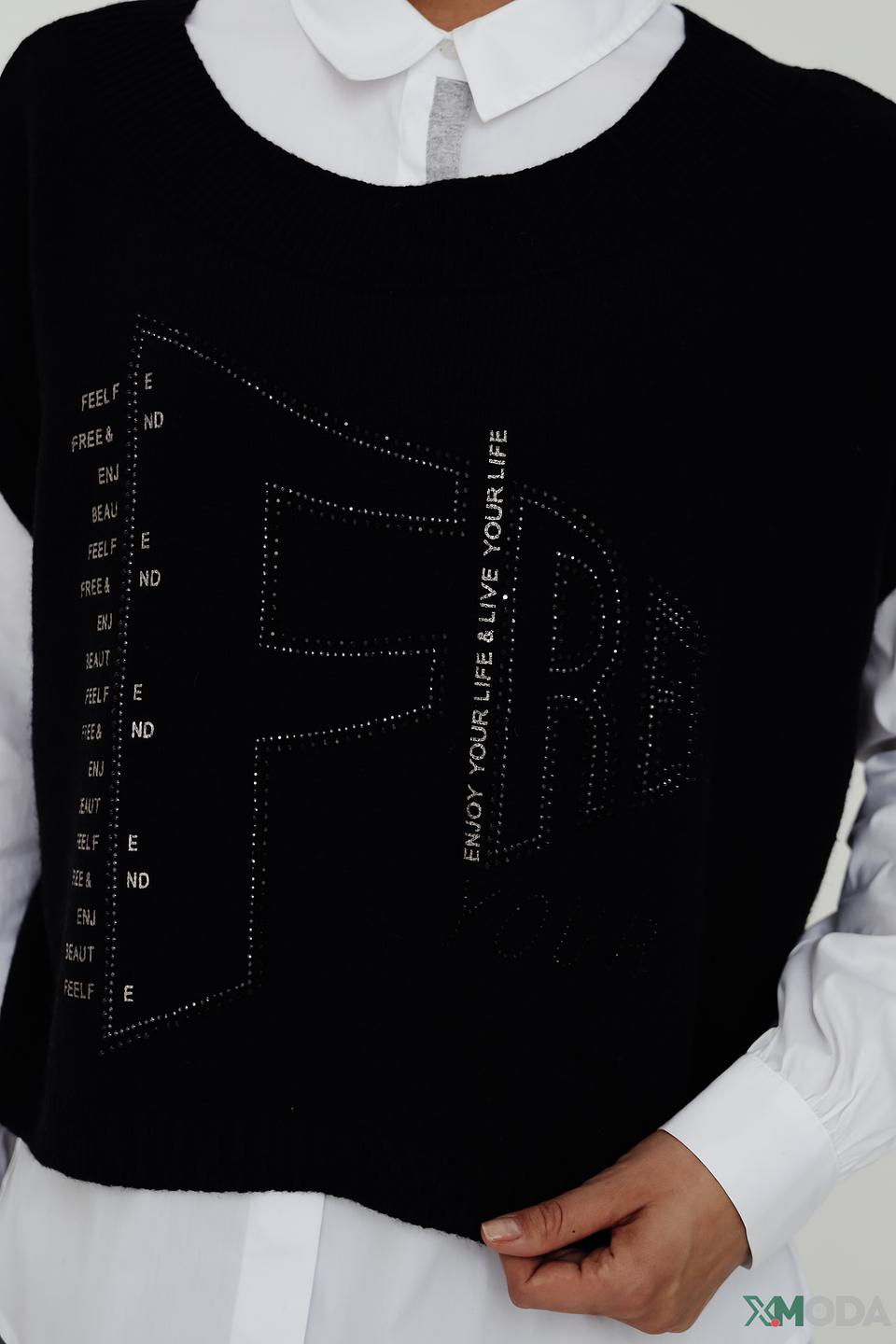 Жилет Monari с декором "FREE"