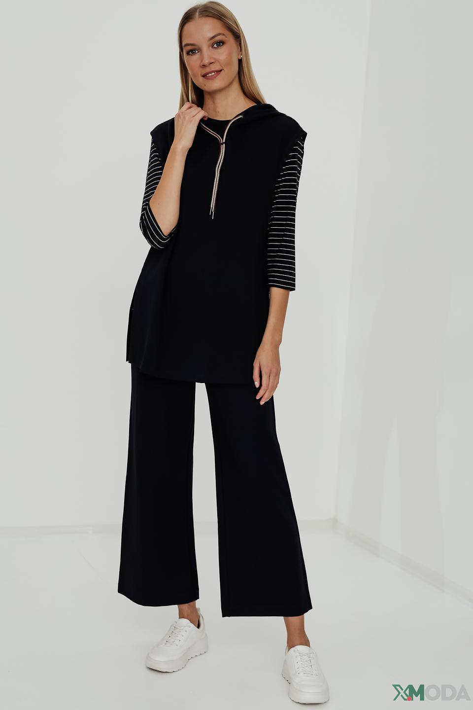 Жилет Taifun с полосками чёрный