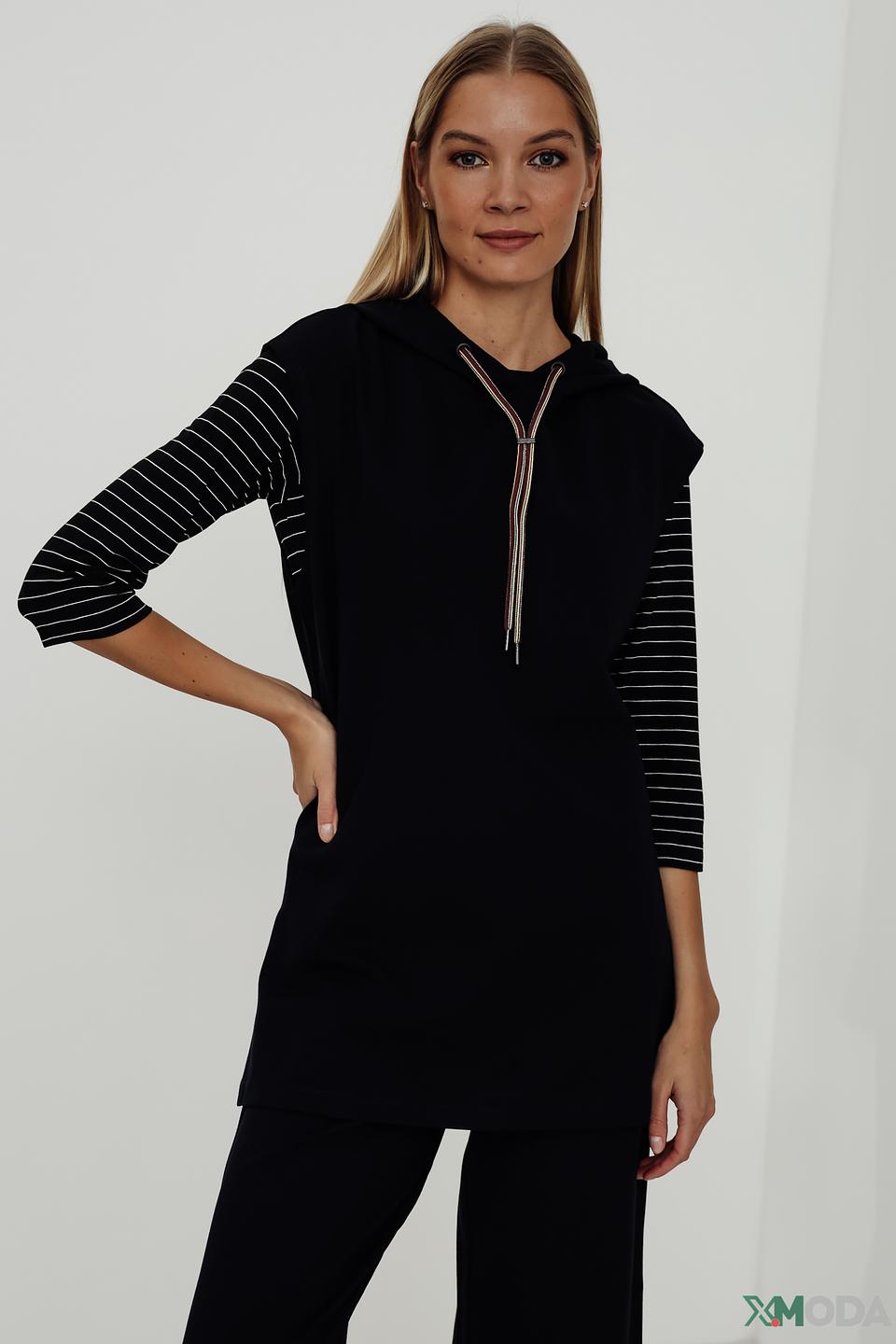 Жилет Taifun с полосками чёрный