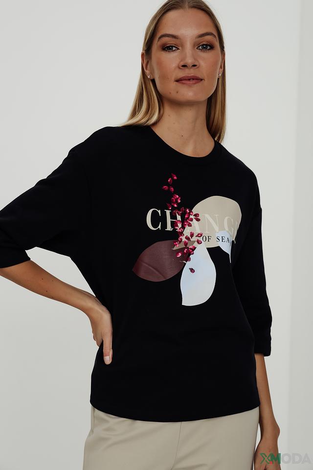 Пуловер Taifun с принтом