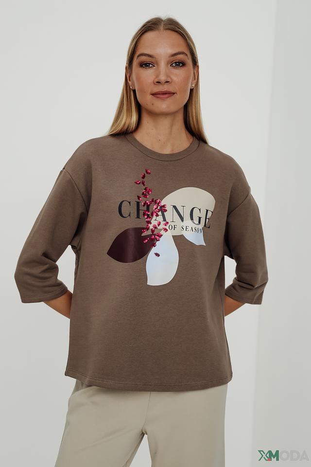 Пуловер Taifun с принтом