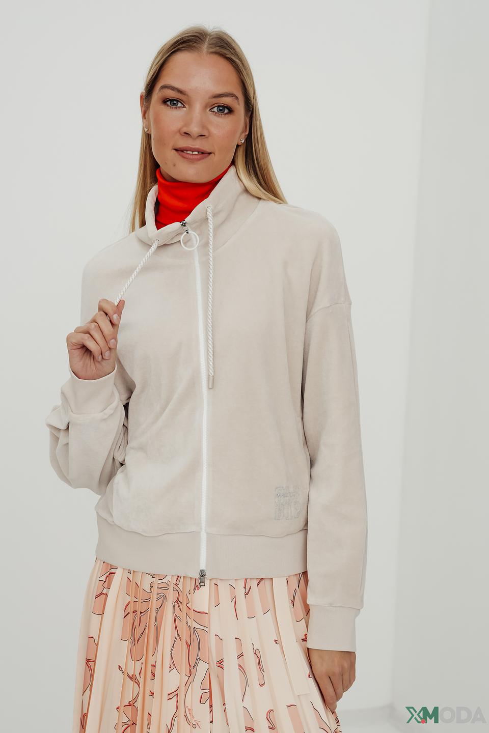 Толстовка Marc Cain бежевая на молнии