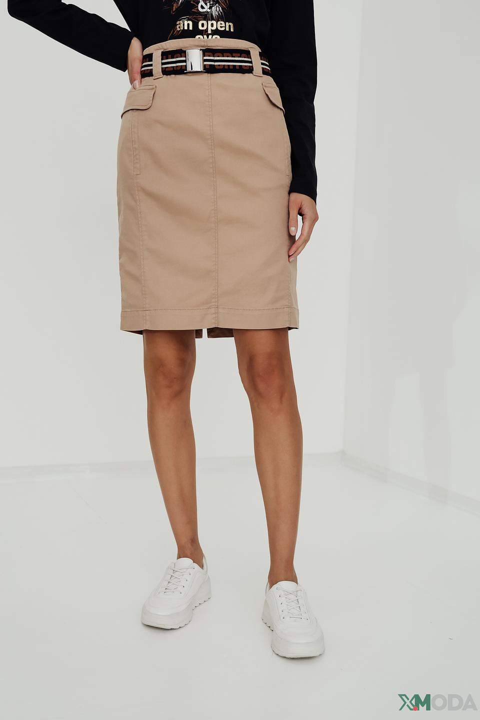 Юбка Marc Cain бежевая с поясом