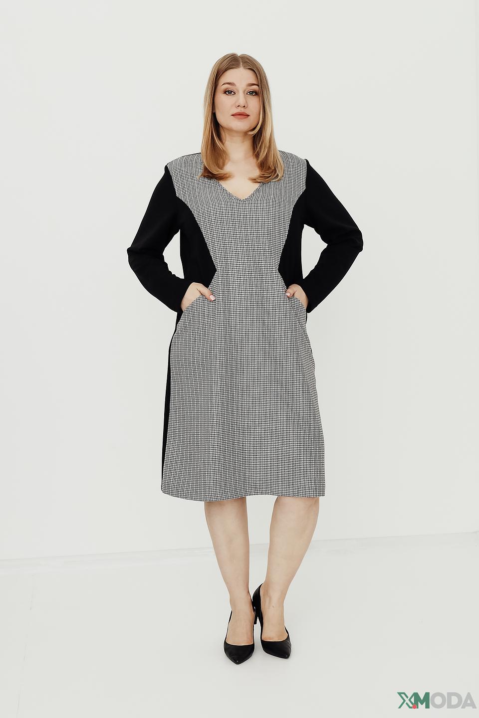 Платье Persona N.O.W. в клетку с рукавами