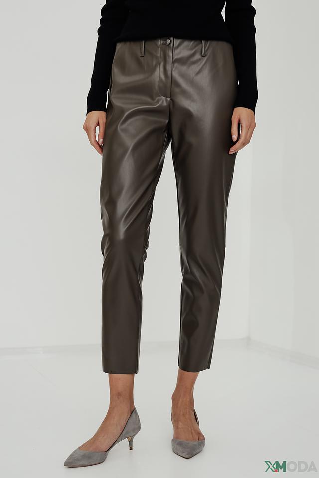 Брюки кожа Catnoir оливковые