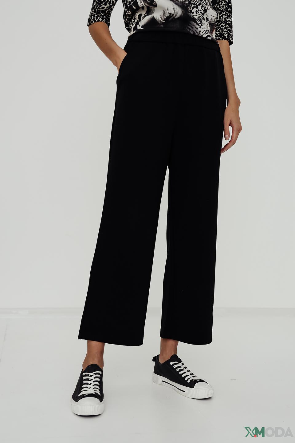 Брюки трикотажные Oui чёрные