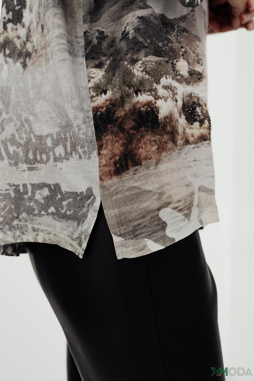 Блуза Oui с принтом лошадей