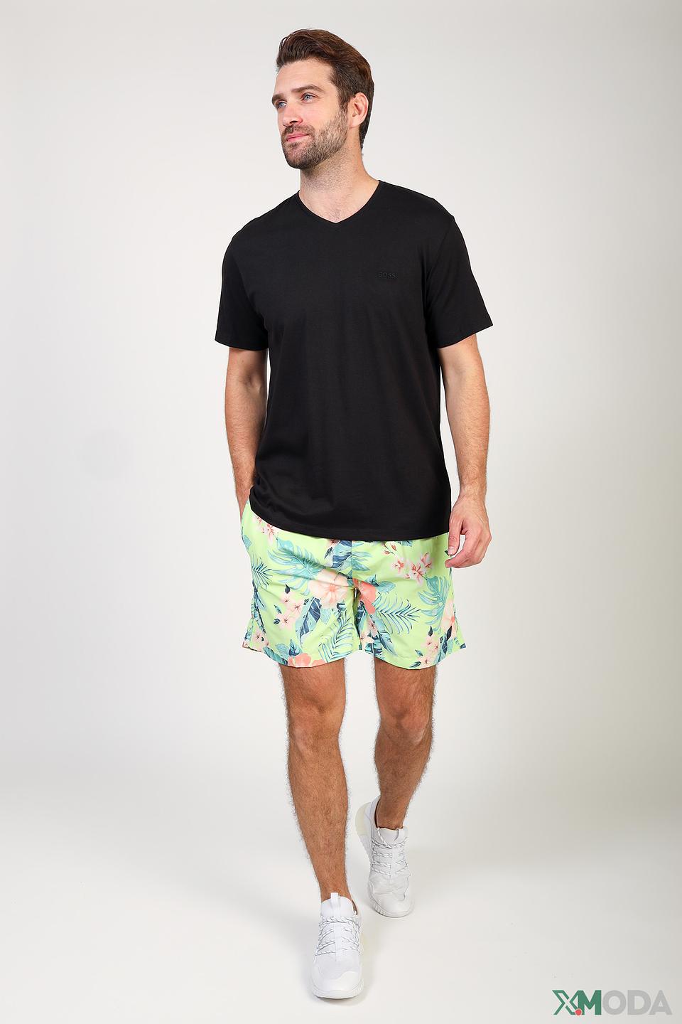 Футболка Boss Business чёрная V-образный вырез