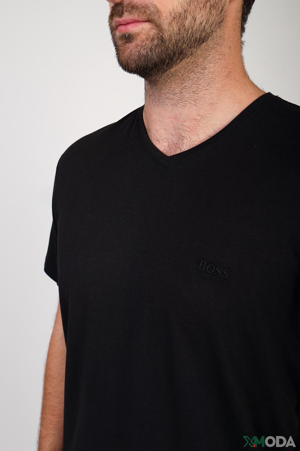 Футболка Boss Business чёрная V-образный вырез