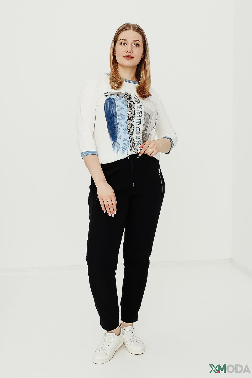 Брюки Lecomte черные с логотипом