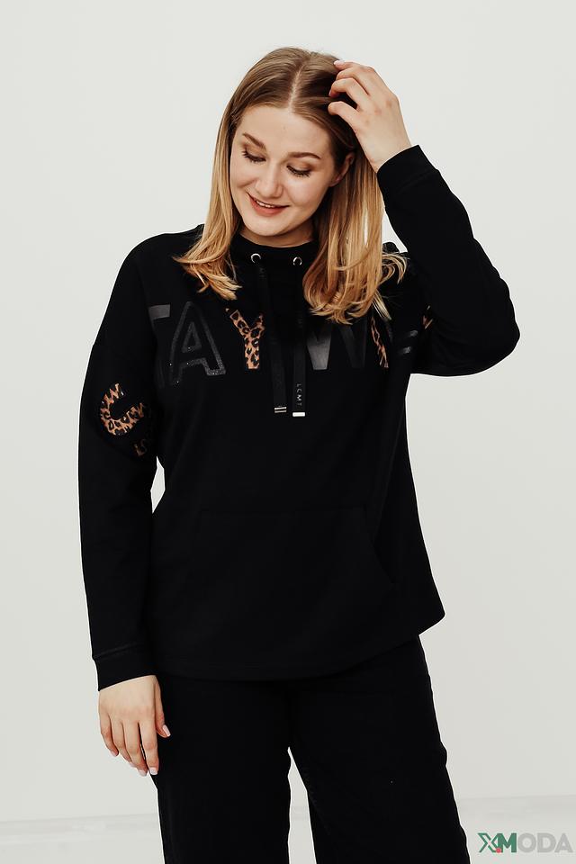 Пуловер Lecomte с принтом чёрный