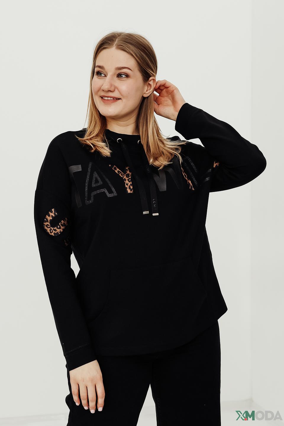 Пуловер Lecomte с принтом чёрный