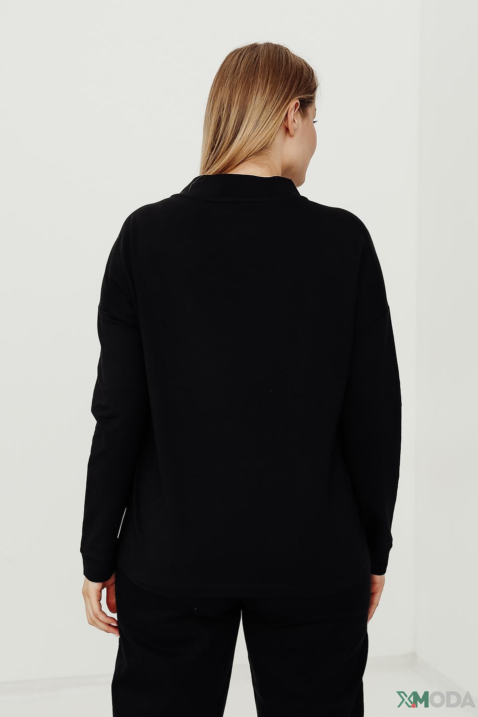 Пуловер Lecomte с принтом чёрный