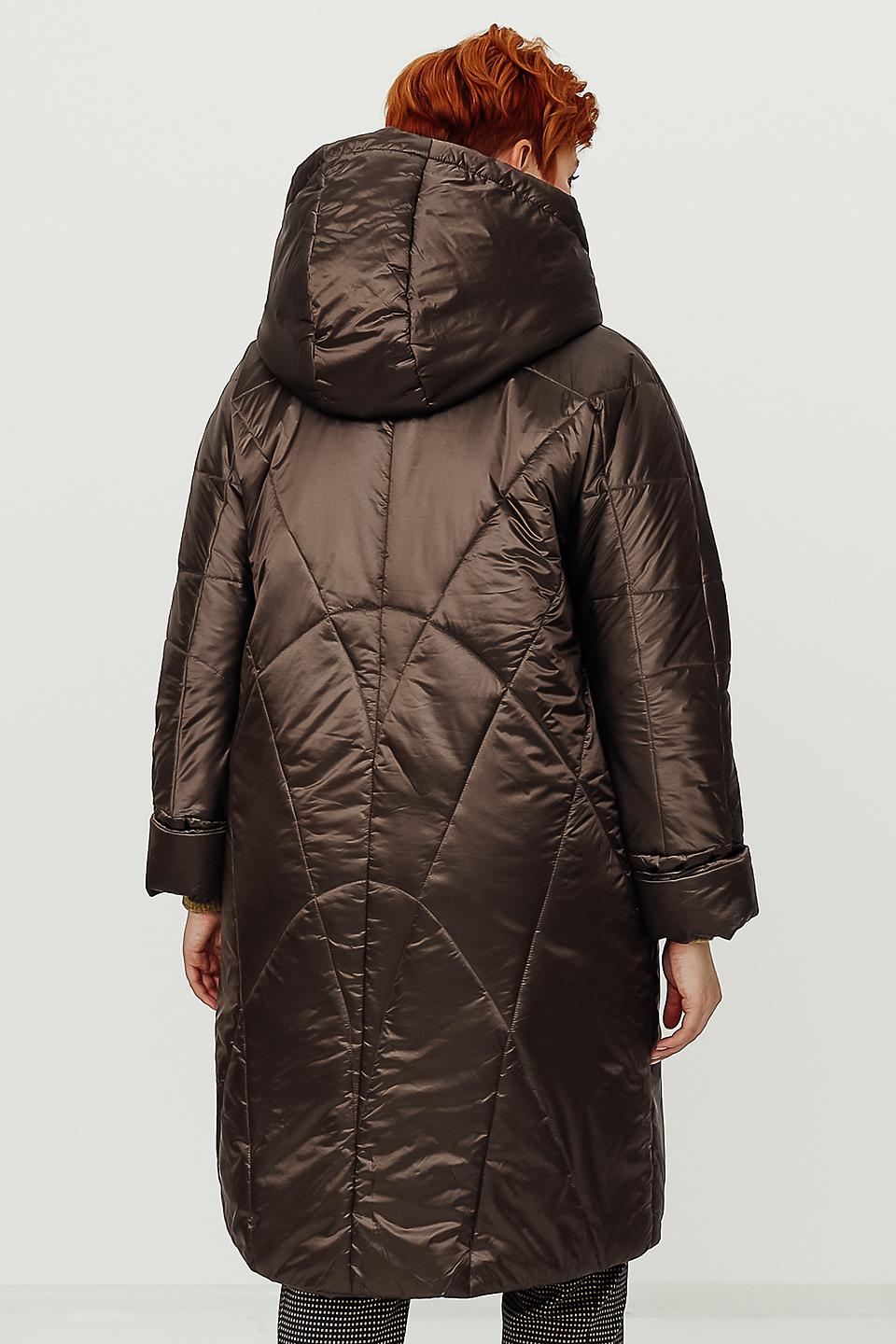 Пальто Baronia стеганое коричневое