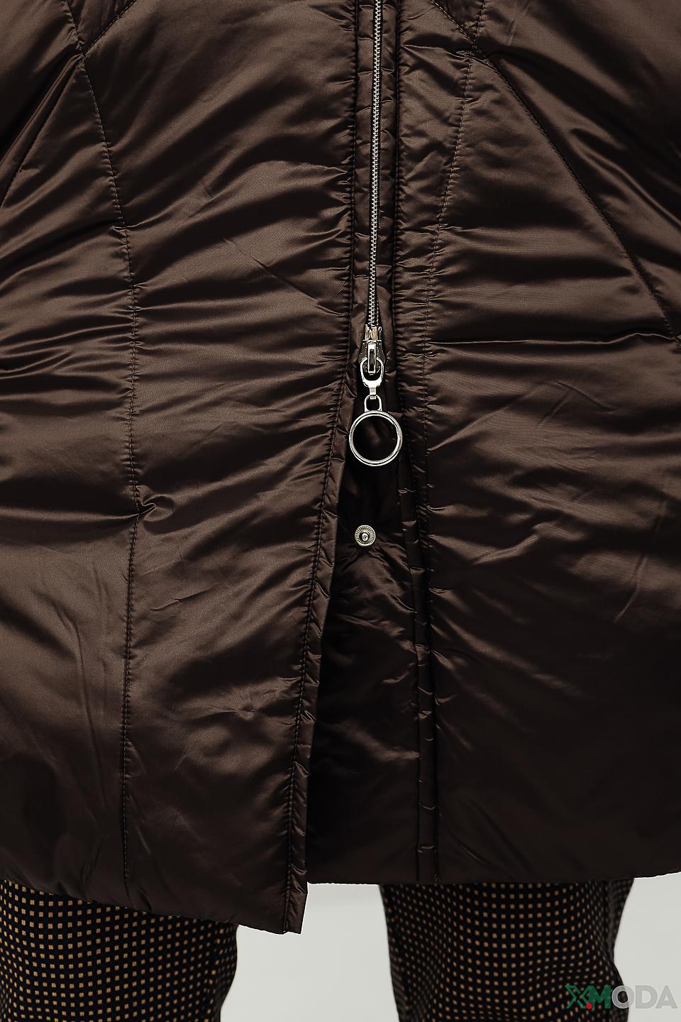 Пальто Baronia стеганое коричневое