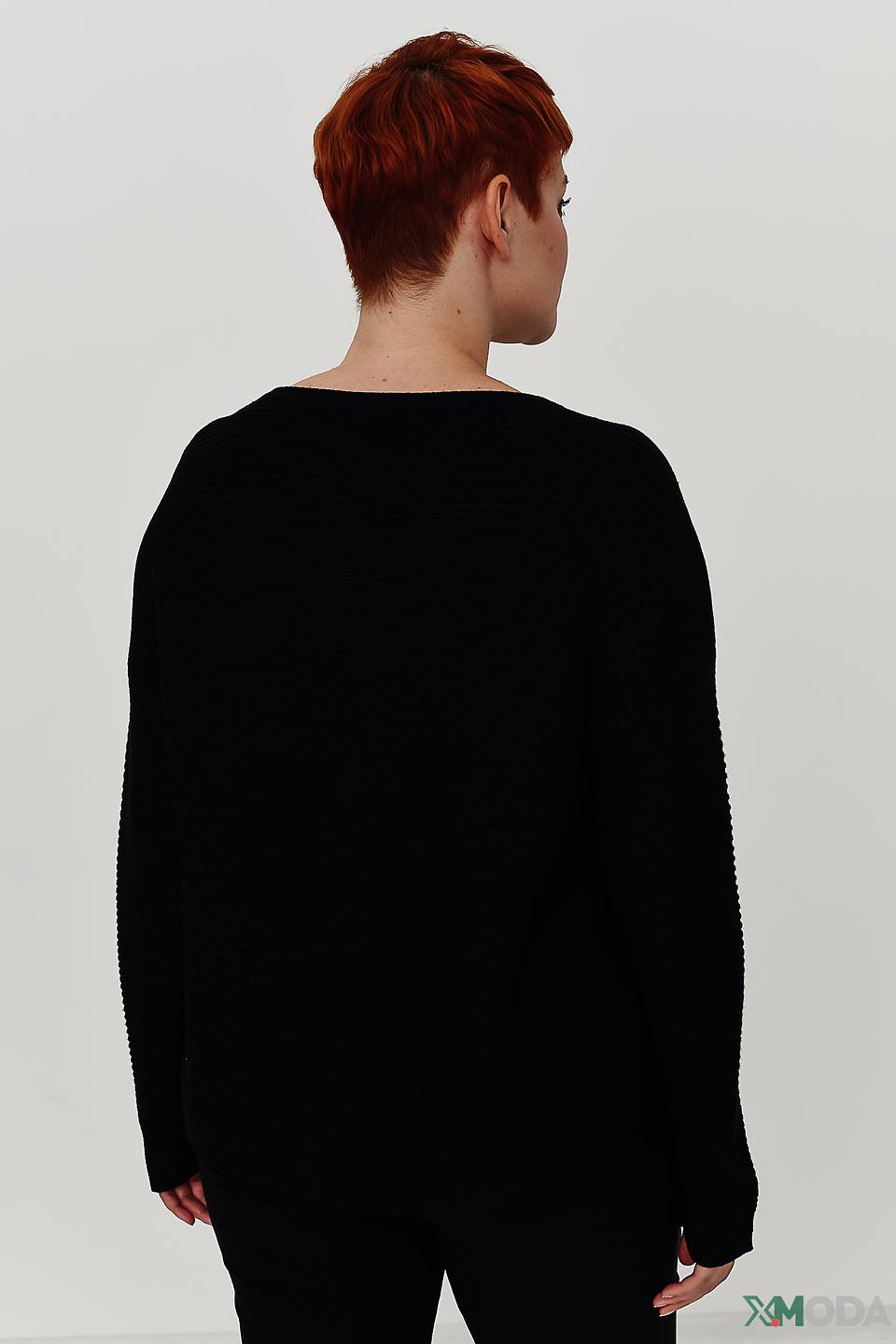 Пуловер Doris Streich с карманом черный