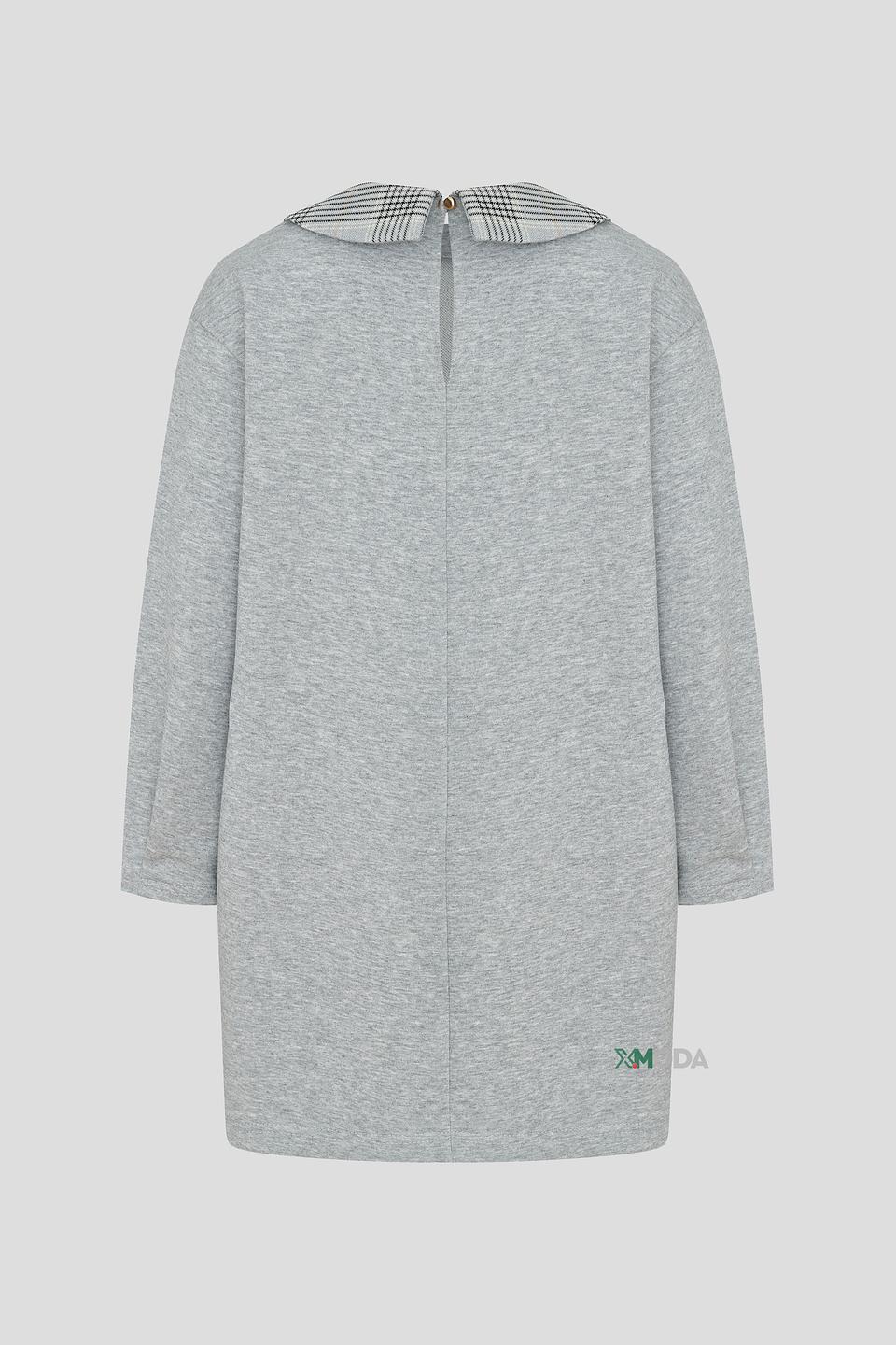 Платье Choupette серое с воротником