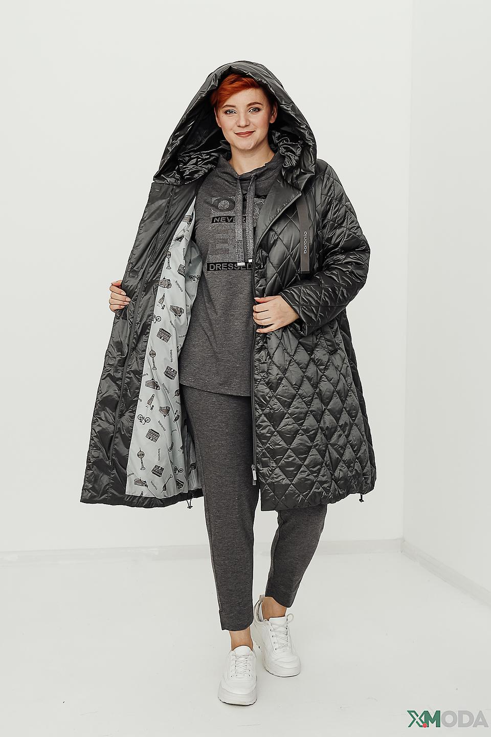 Пальто Baronia стеганое чёрное