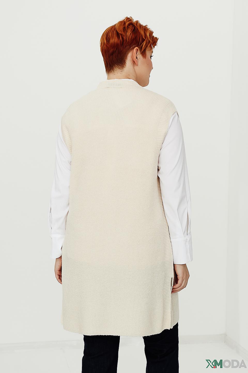 Жилет Frapp бежевый вязаный