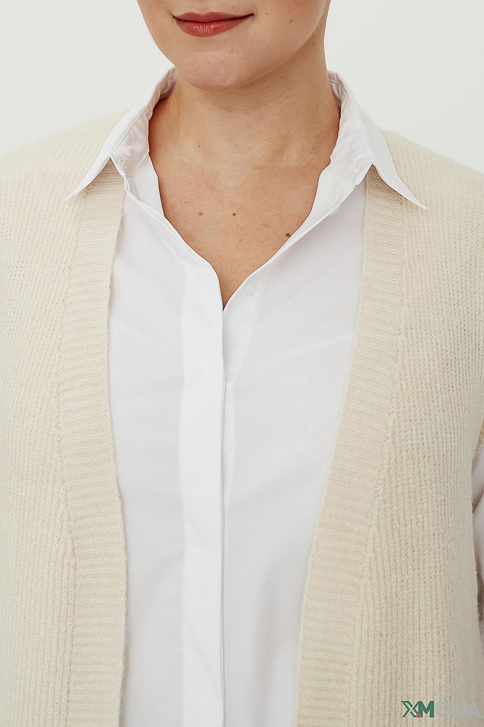 Жилет Frapp бежевый вязаный