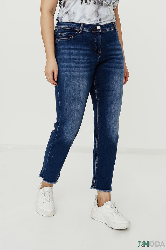 Джинсы Olsen с необработанным краем синие