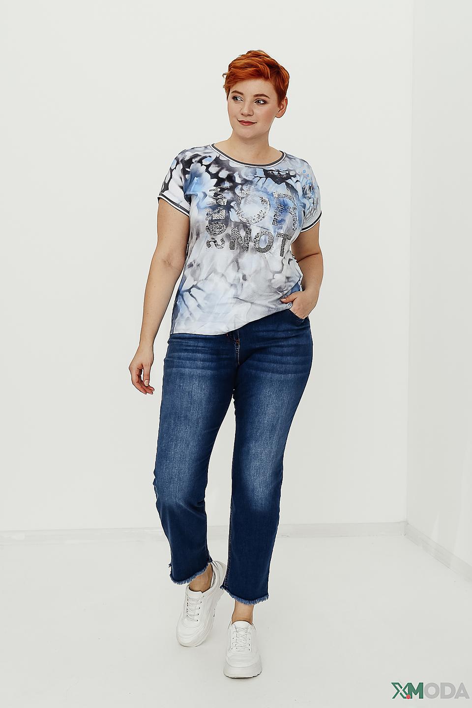 Джинсы Olsen с необработанным краем синие