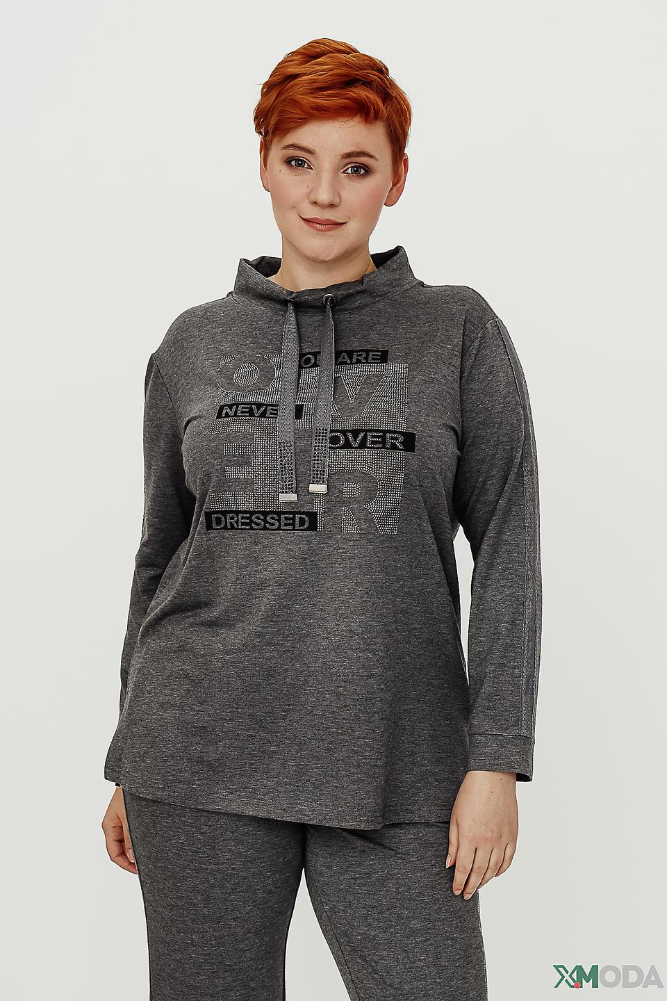 Пуловер Doris Streich с принтом серый