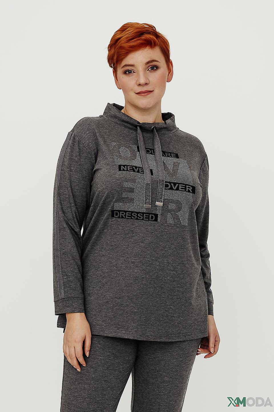 Пуловер Doris Streich с принтом серый