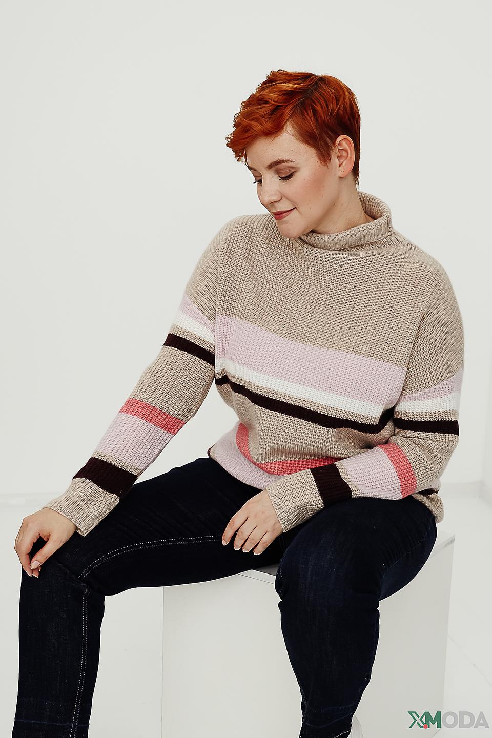 Водолазка Gerry Weber в полоску бежевая