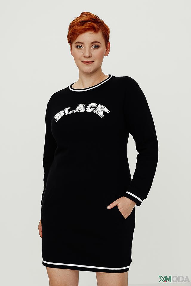 Платье Pezzo Black с надписью