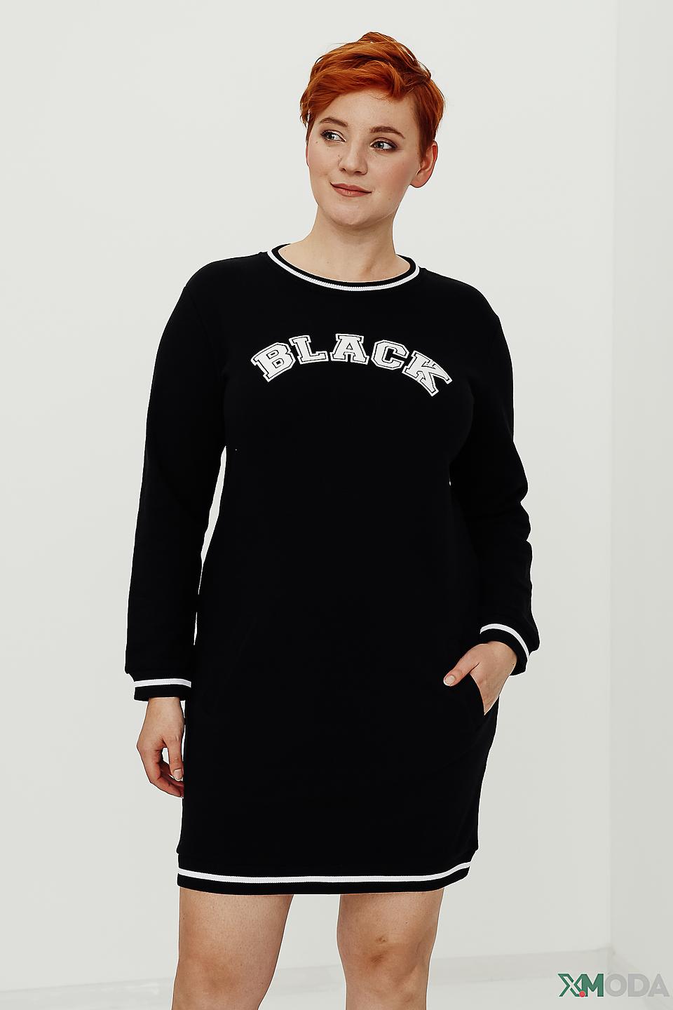 Платье Pezzo Black с надписью