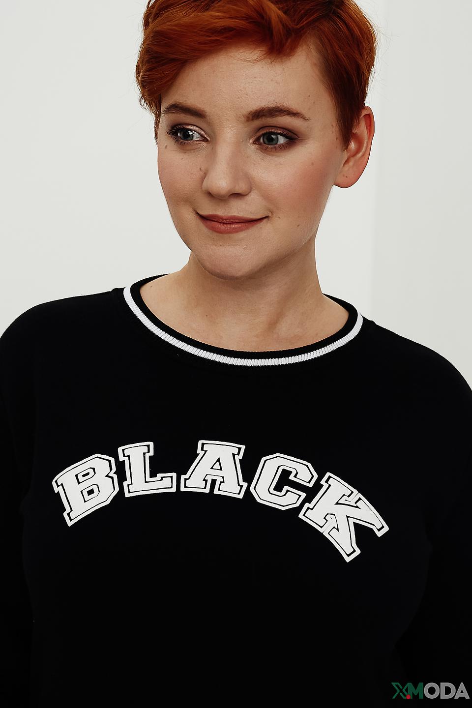 Платье Pezzo Black с надписью