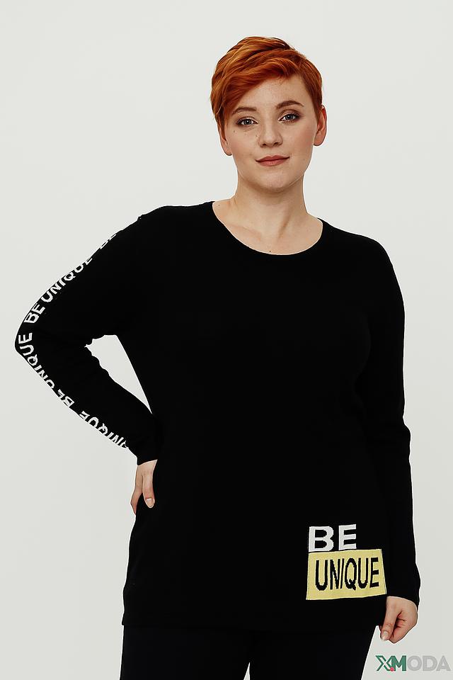 Пуловер Doris Streich с принтом чёрный