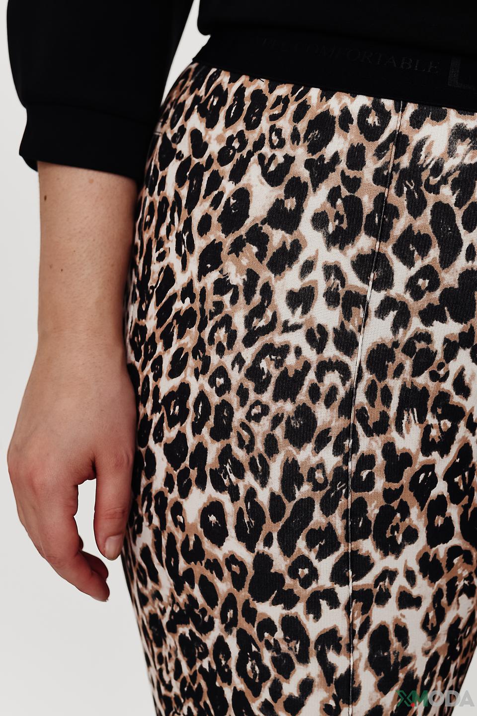 Брюки Lecomte с леопардовым принтом