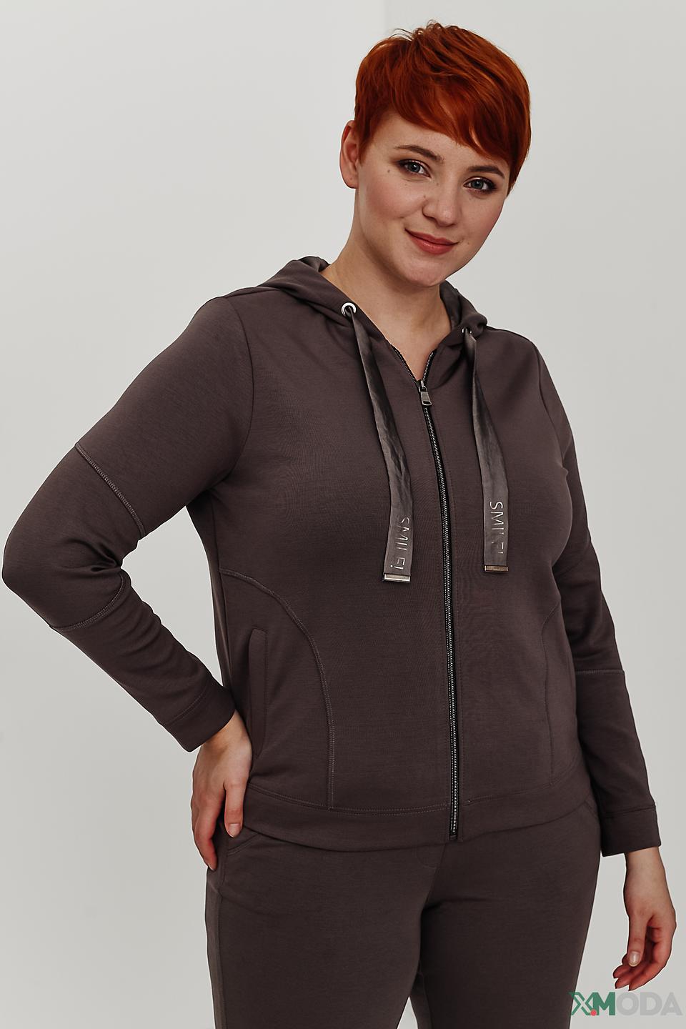 Толстовка Thomas Rabe серая на молнии