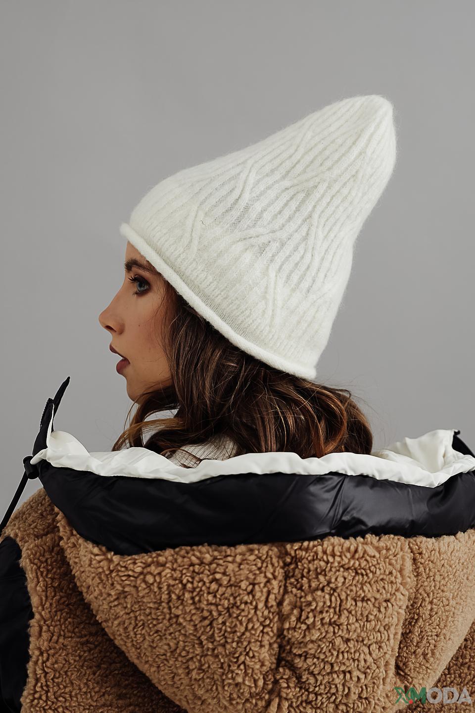 Шапка Seeberger вязаная белая