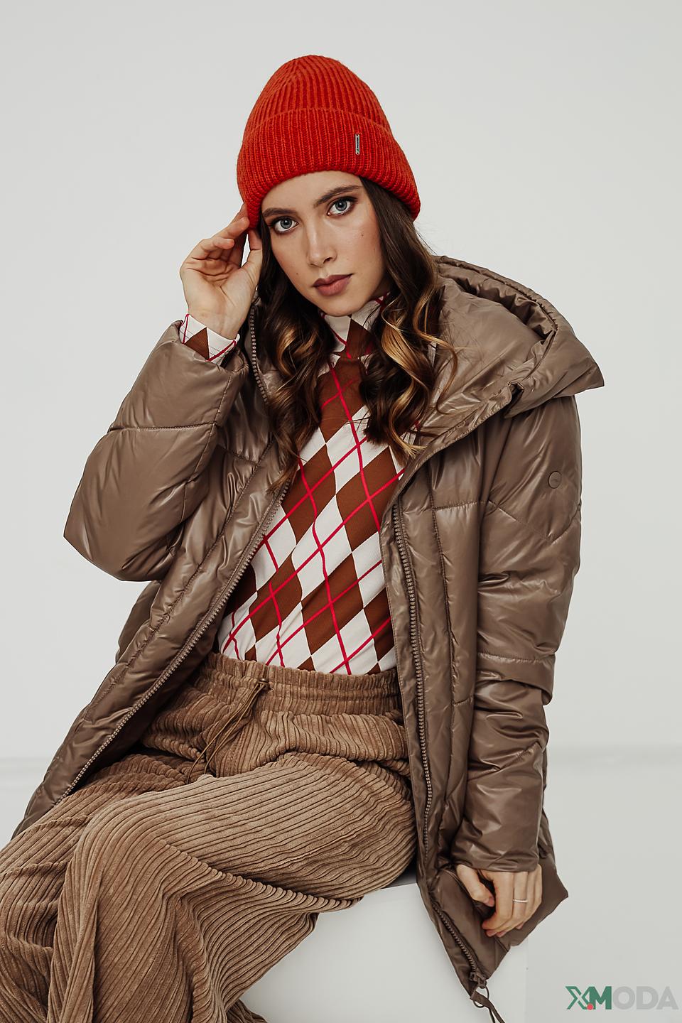 Шапка Wegener рыжая вязаная