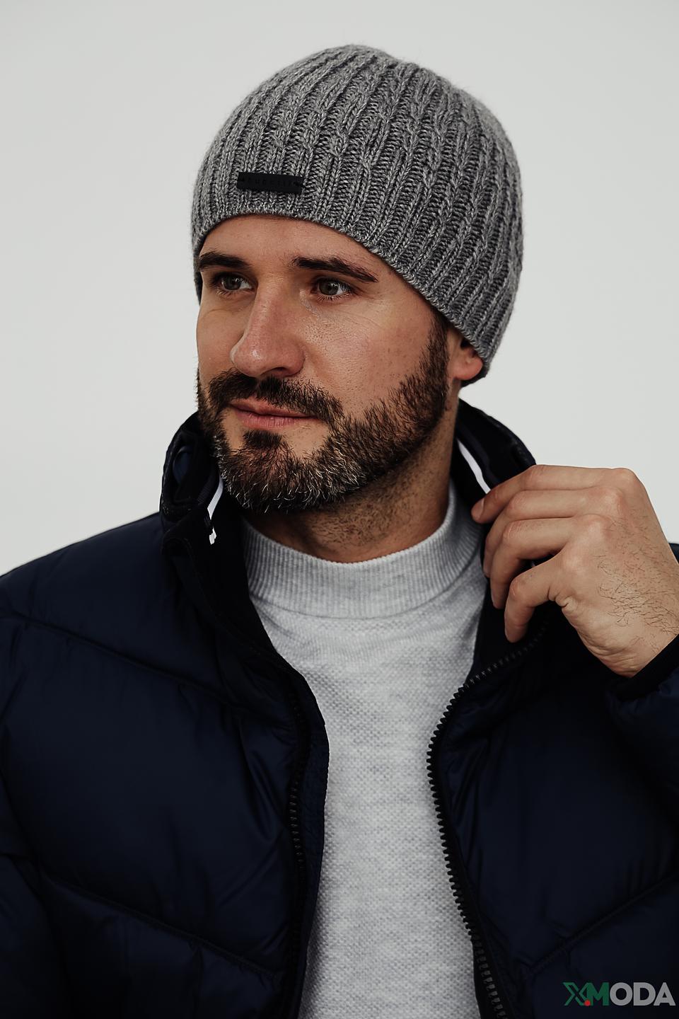 Шапка Bugatti ACC серая